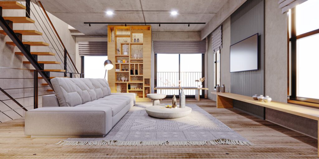 Small Apartment in Concrete and Wood