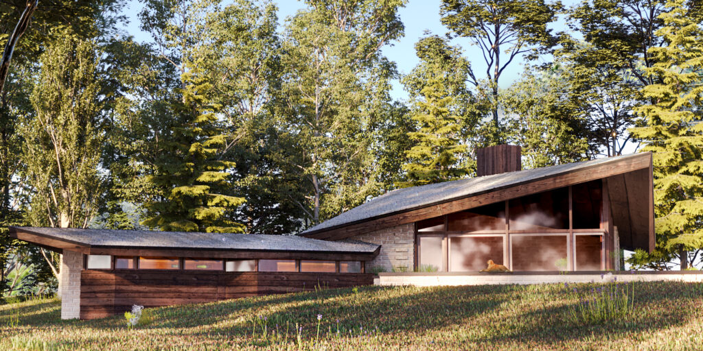 Modern Extension to a Wooden American House