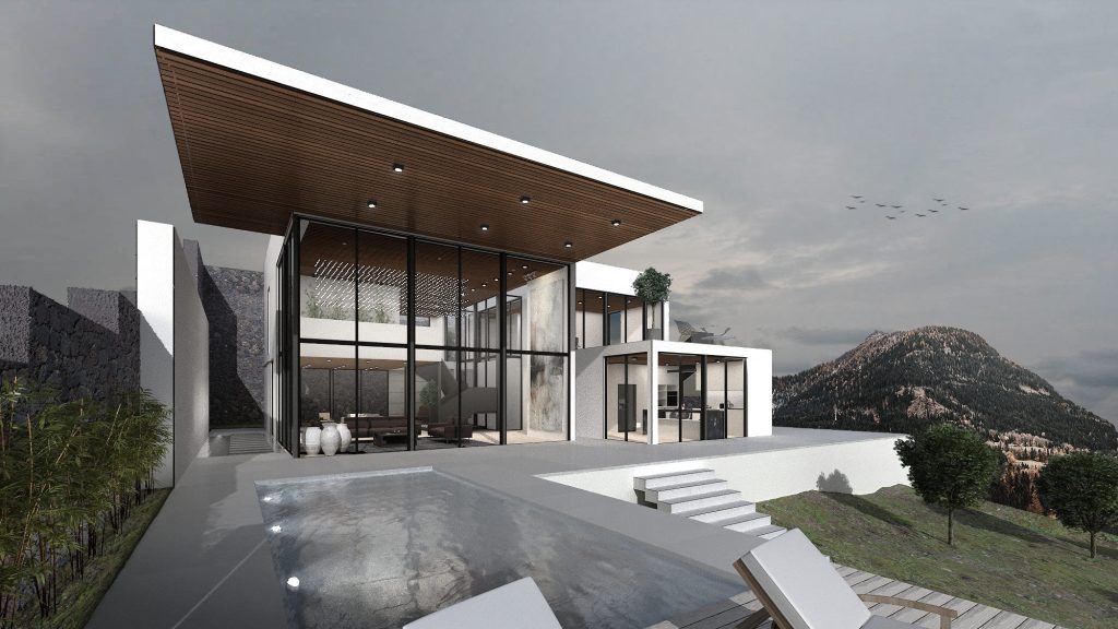 60 Days Villa: Hillside House with a Timber Canopy