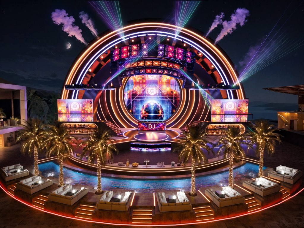 Hillside Nightclub with a Domed LED Stage
