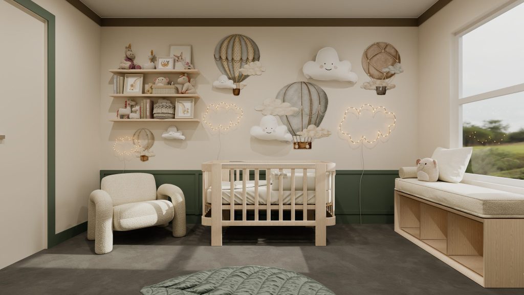 Nursery with Hot-Air Balloon Walls